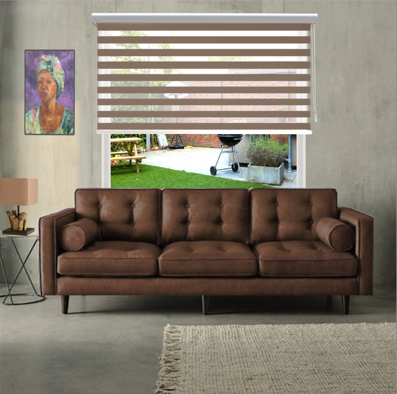 Alleen stof DR0734 latte