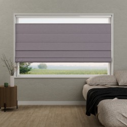 Vouwgordijn Violette dim‑out – ca. 95% verduisterend, op maat, kettingbediend