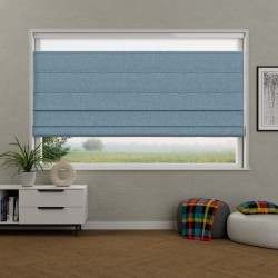 Vouwgordijn Vanessa semi-transparant – natuurlijk geweven, op maat, kettingbediend