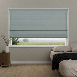 Vouwgordijn Vanessa semi-transparant – natuurlijk geweven, op maat, kettingbediend