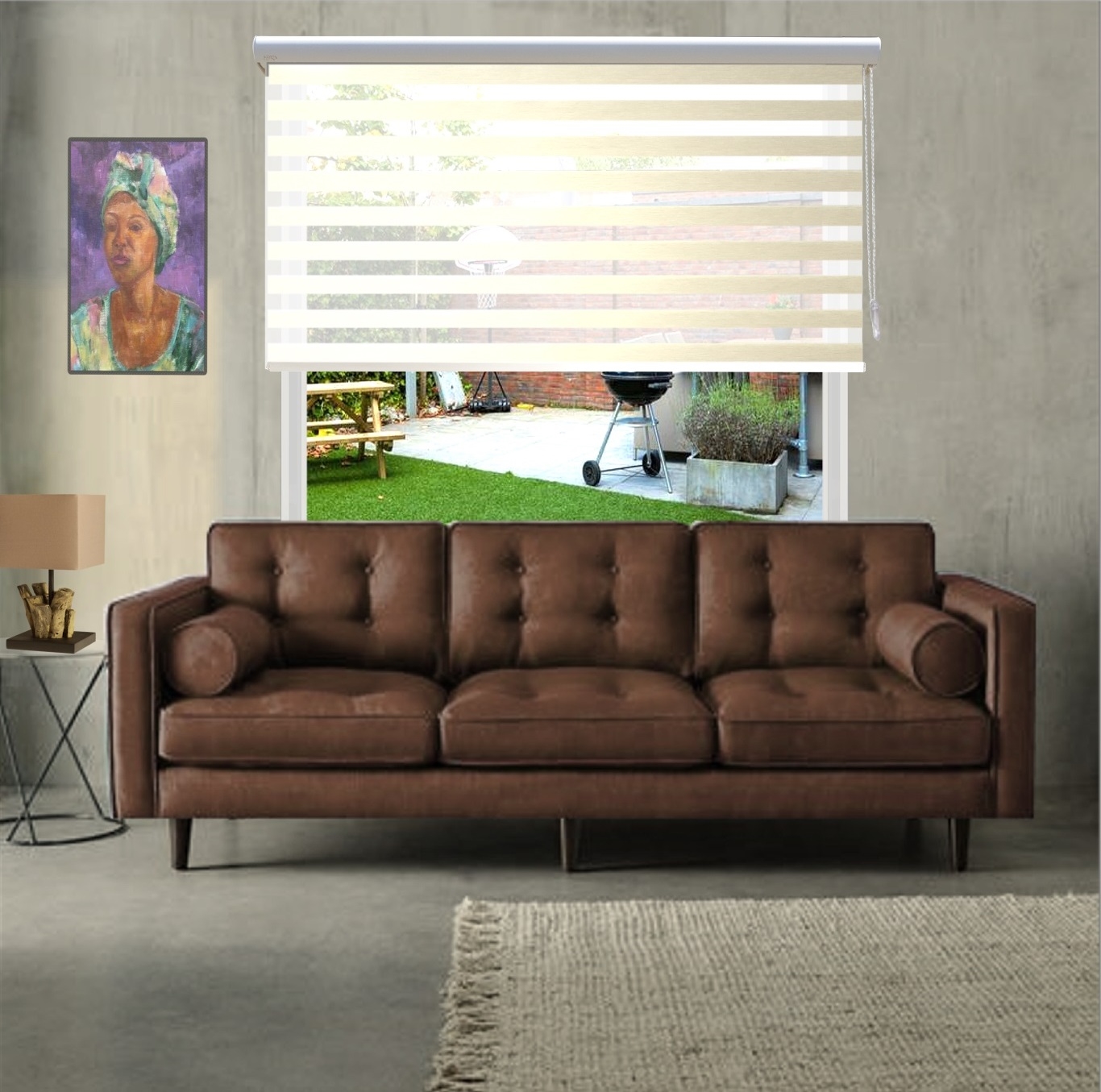 HEWO duo rolgordijn brocante ivory product afbeelding