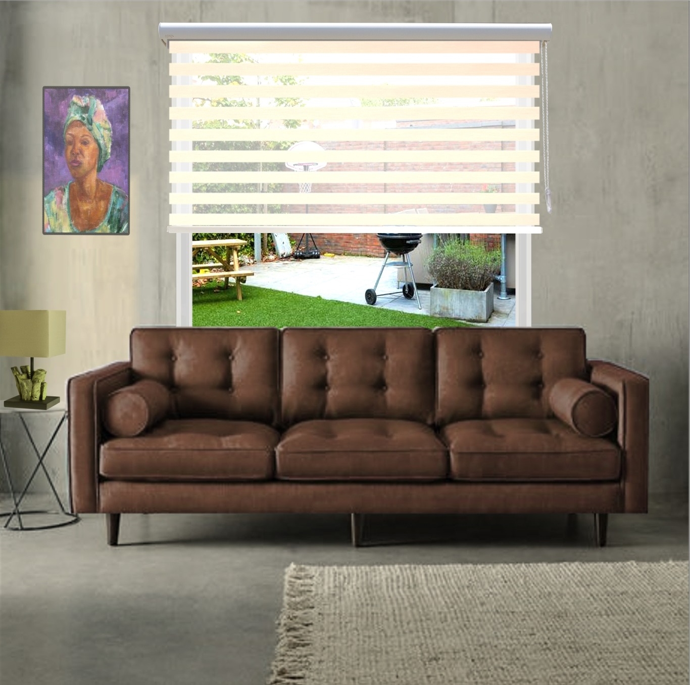 HEWO duo rolgordijn finesse beige product afbeelding