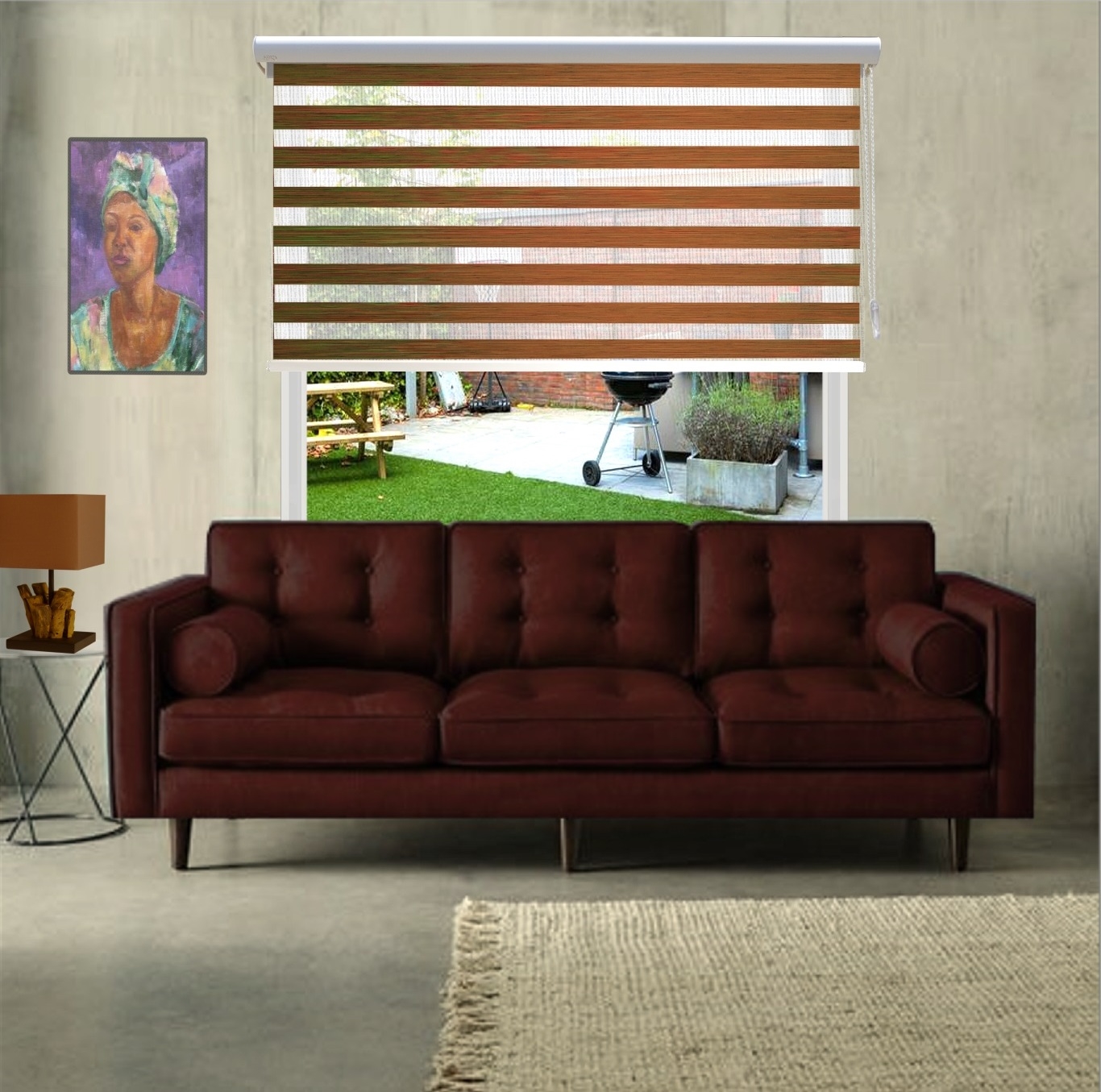HEWO duo rolgordijn royal brown product afbeelding