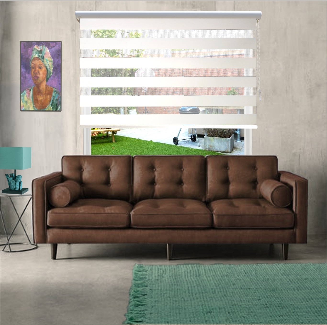 HEWO duo rolgordijn trendy wit product afbeelding