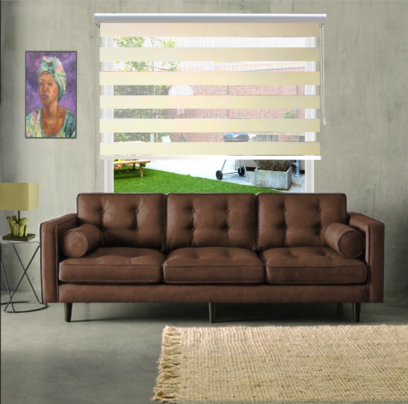 HEWO duo rolgordijn trendy ivory product afbeelding