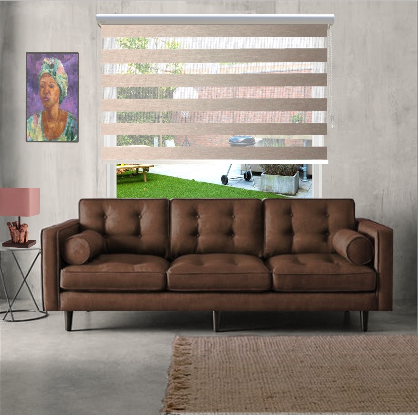 HEWO duo rolgordijn trendy grey product afbeelding