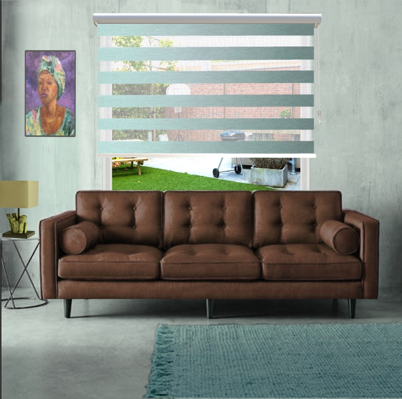 HEWO duo rolgordijn trendy blauw product afbeelding