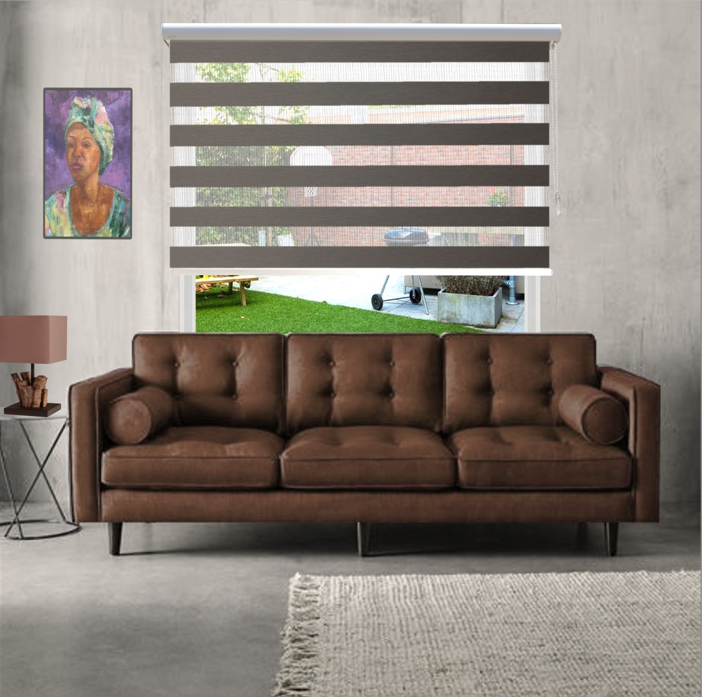 HEWO duo rolgordijn trendy antraciet product afbeelding