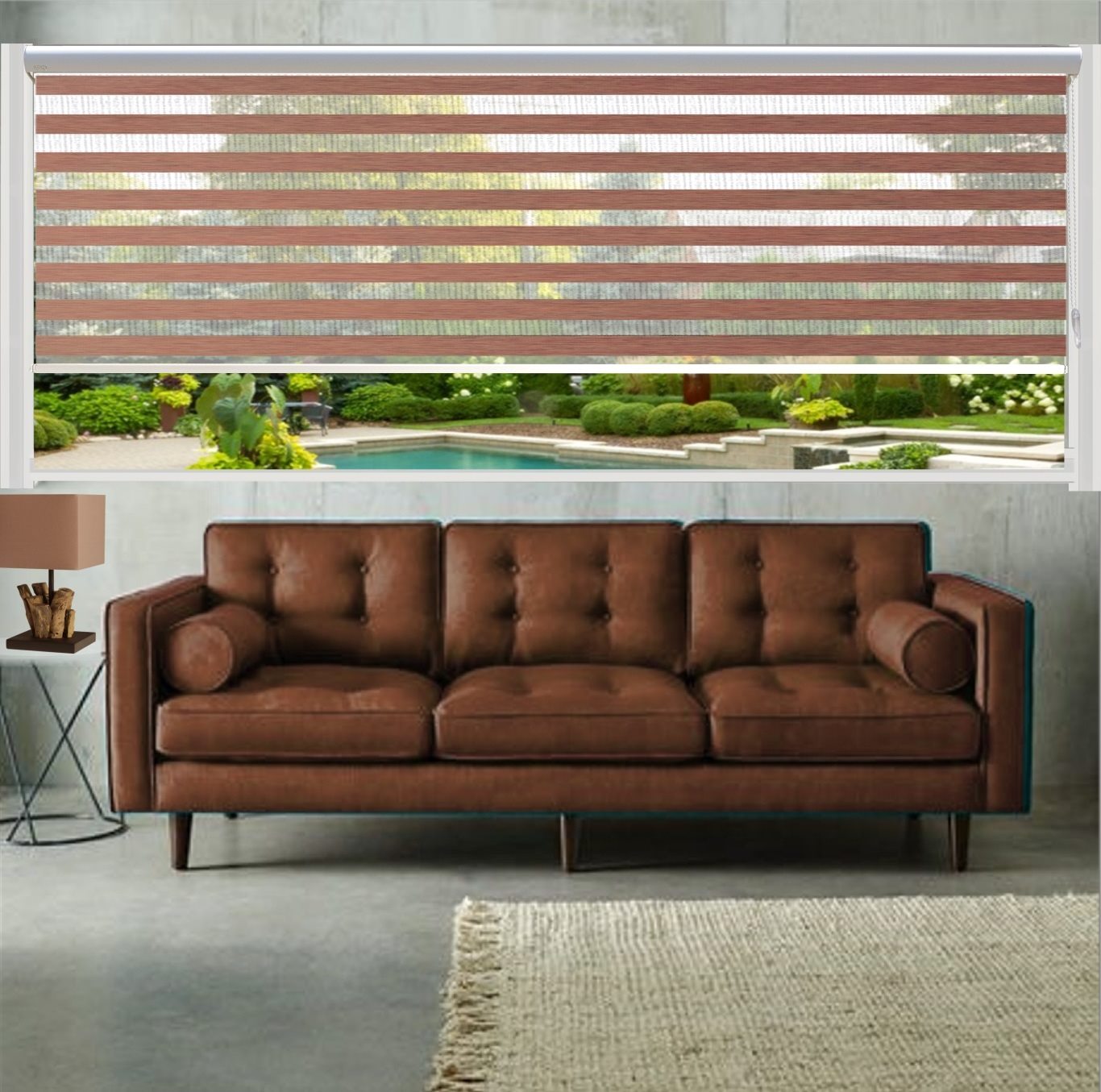 HEWO duo rolgordijn xl wood product afbeelding