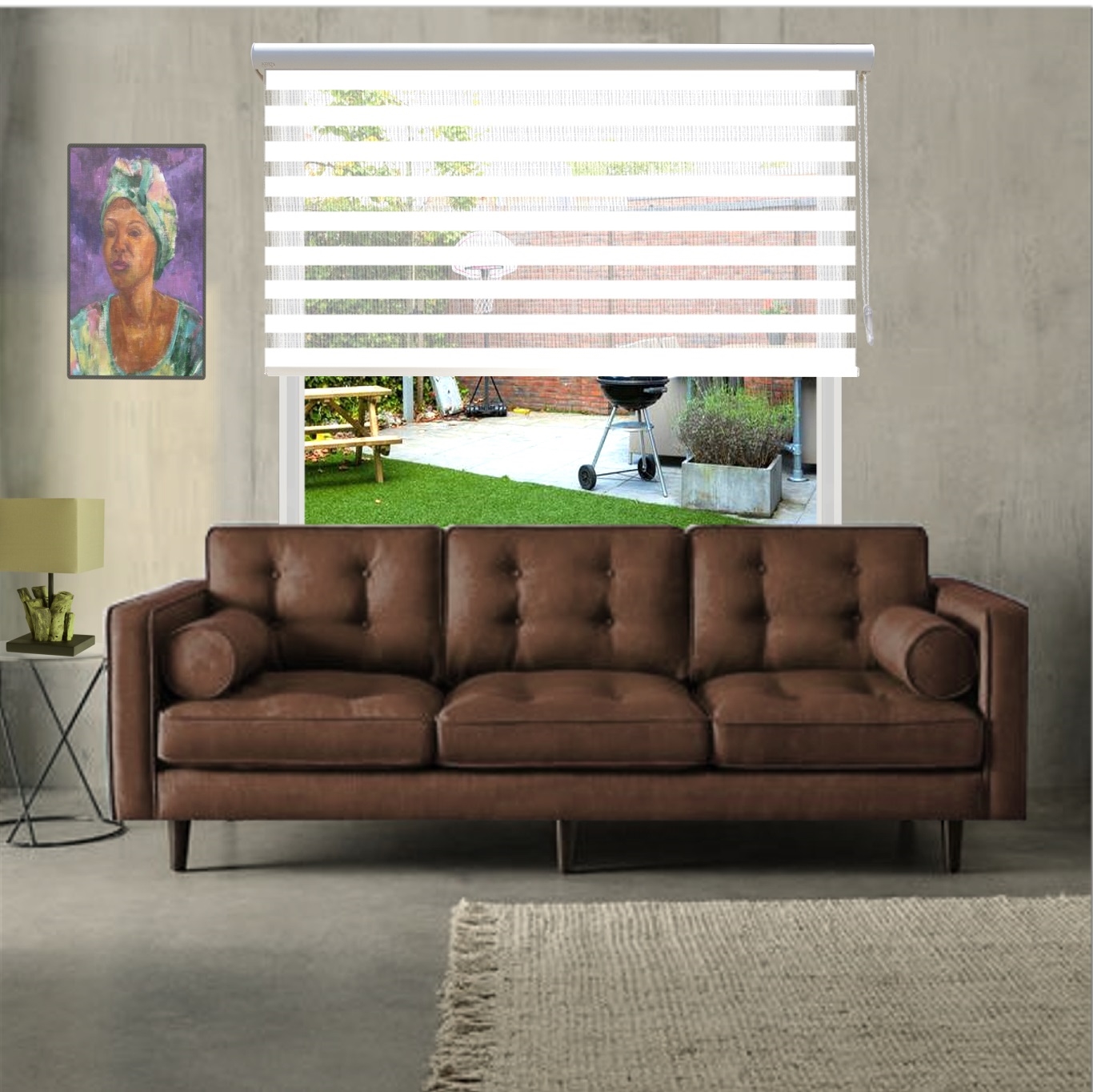 HEWO duo rolgordijn xl helder wit product afbeelding