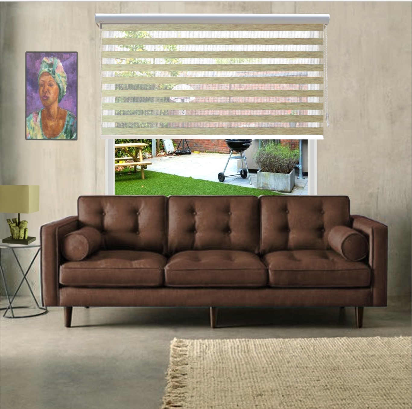 HEWO duo rolgordijn xl desert product afbeelding