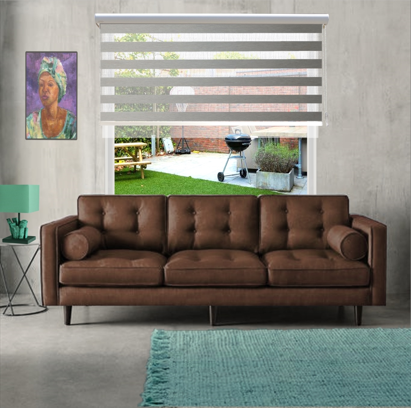 HEWO duo rolgordijn xl grijs product afbeelding