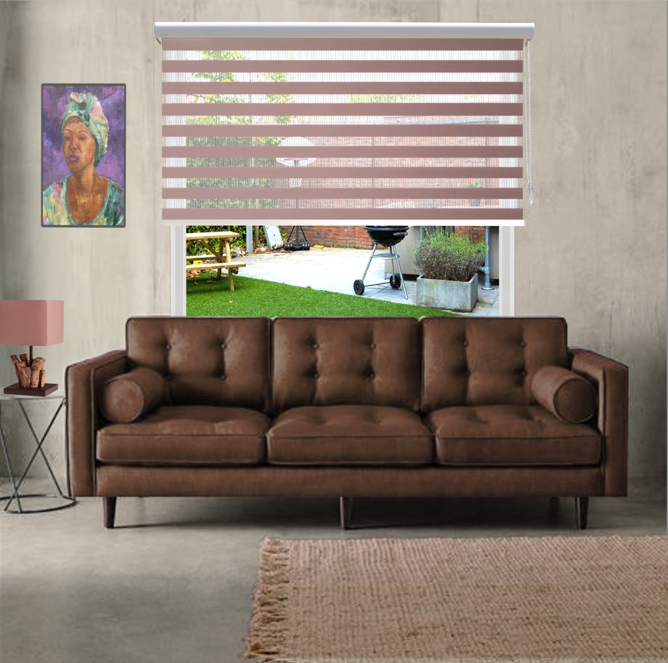 HEWO duo rolgordijn xl lilac product afbeelding