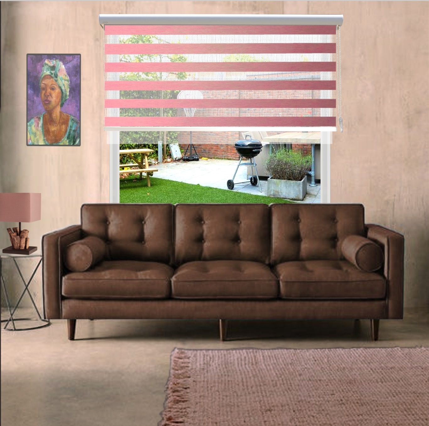 HEWO duo rolgordijn xl violet product afbeelding