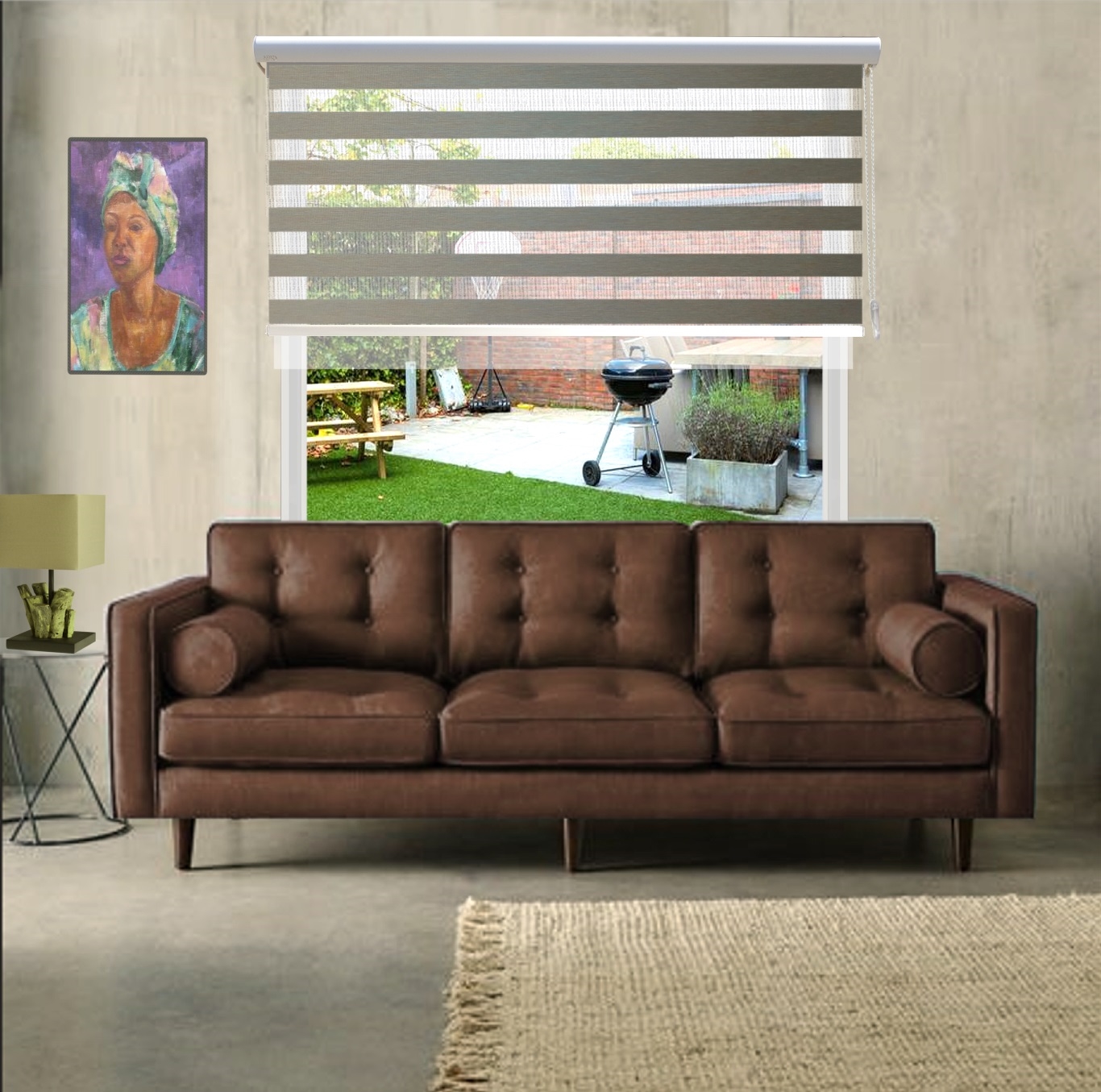 HEWO duo rolgordijn xl pine product afbeelding