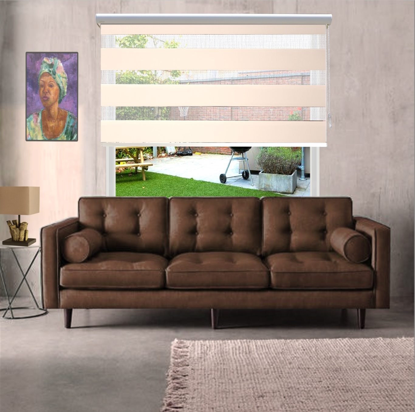 HEWO duo rolgordijn big-20cm ecru product afbeelding