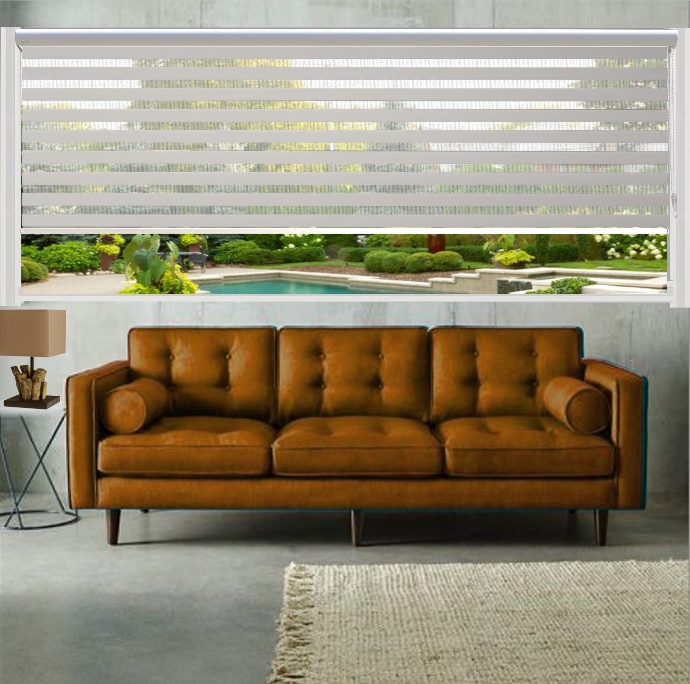 HEWO duo rolgordijn standaard wolk grijs product afbeelding
