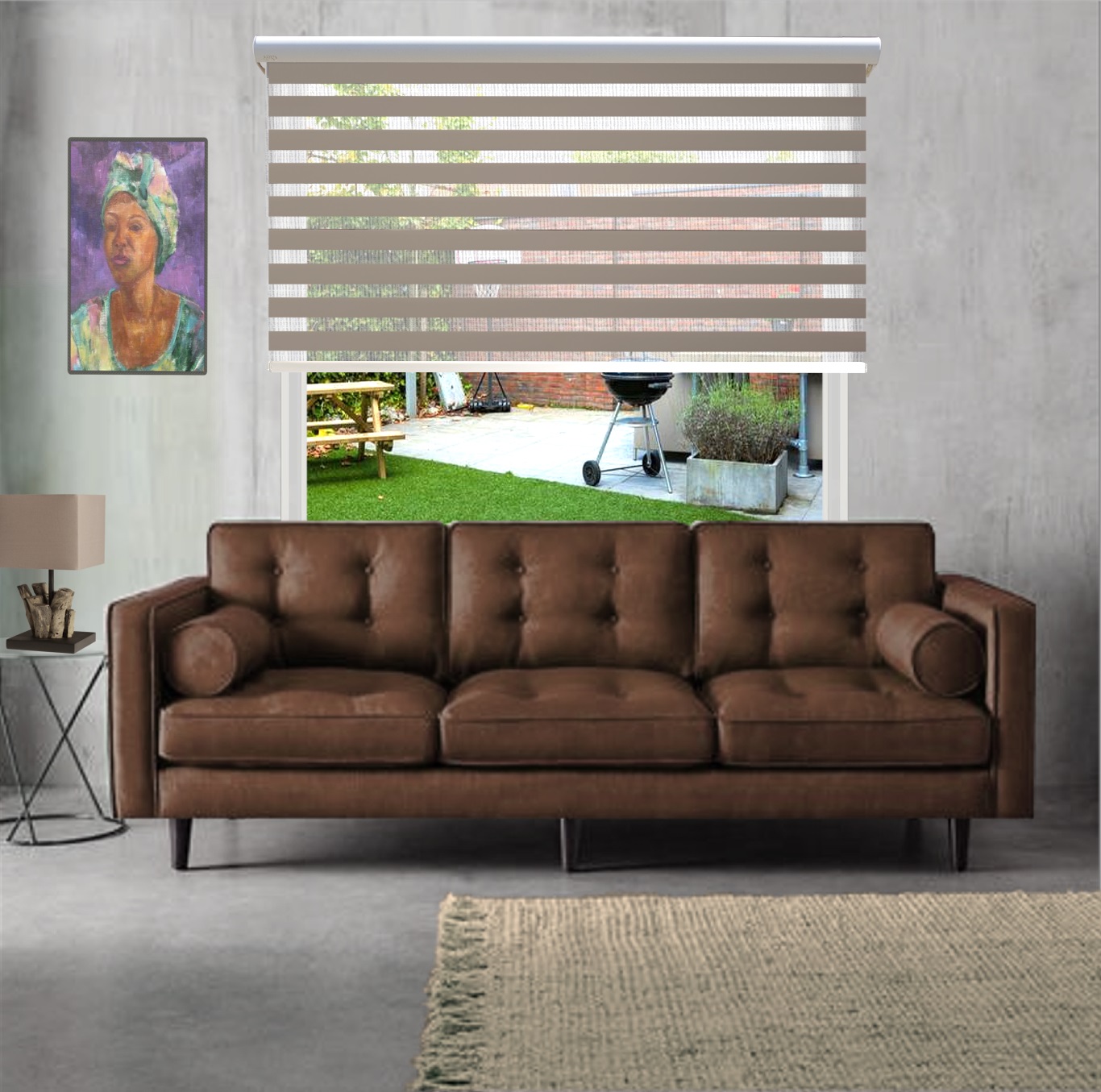 HEWO duo rolgordijn standaard lever product afbeelding