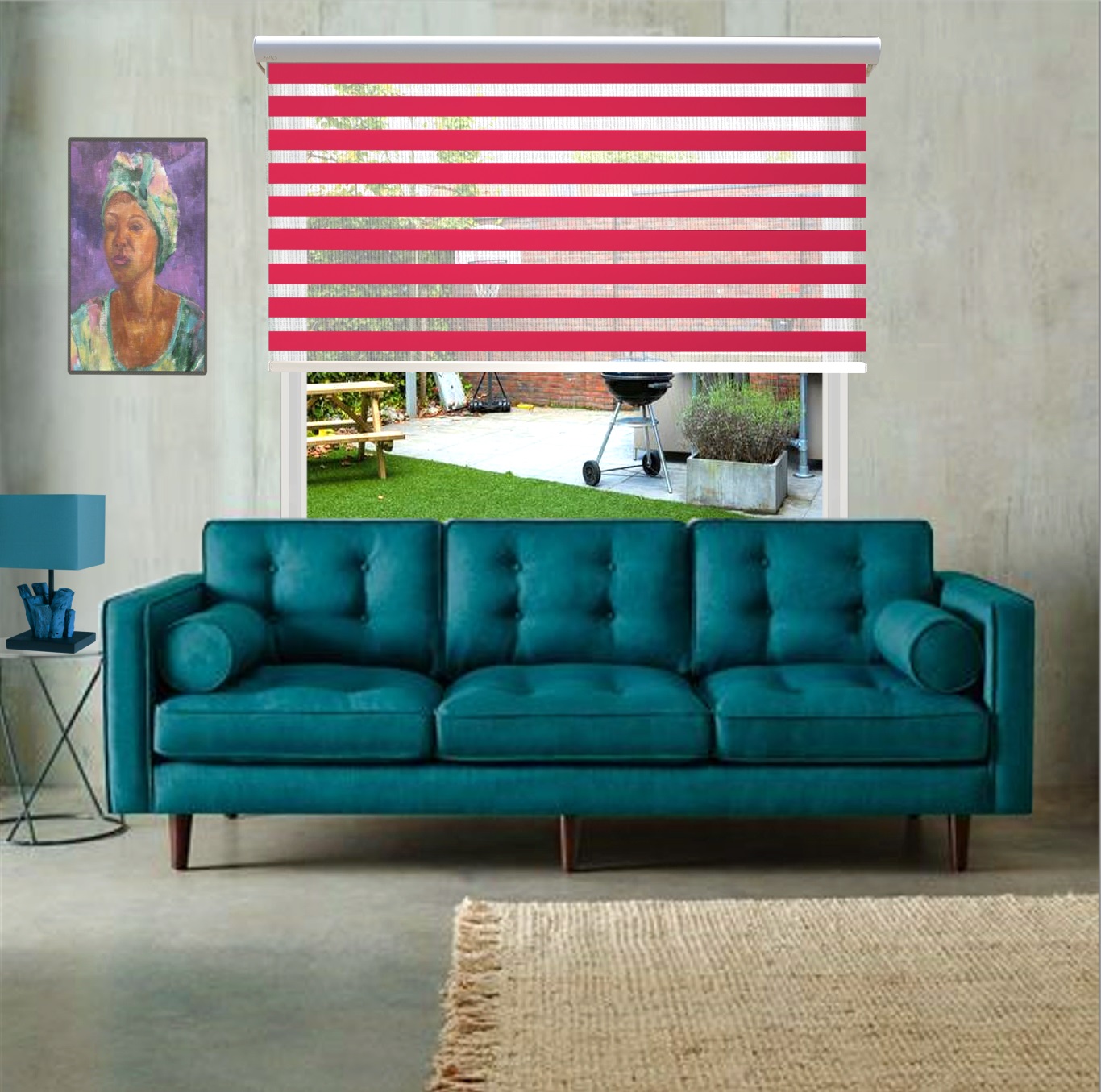 HEWO duo rolgordijn standaard rood product afbeelding