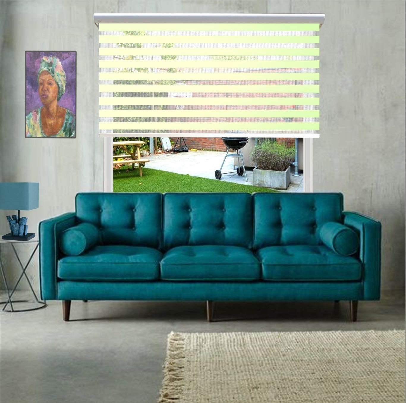 HEWO duo rolgordijn standaard lindegroen product afbeelding