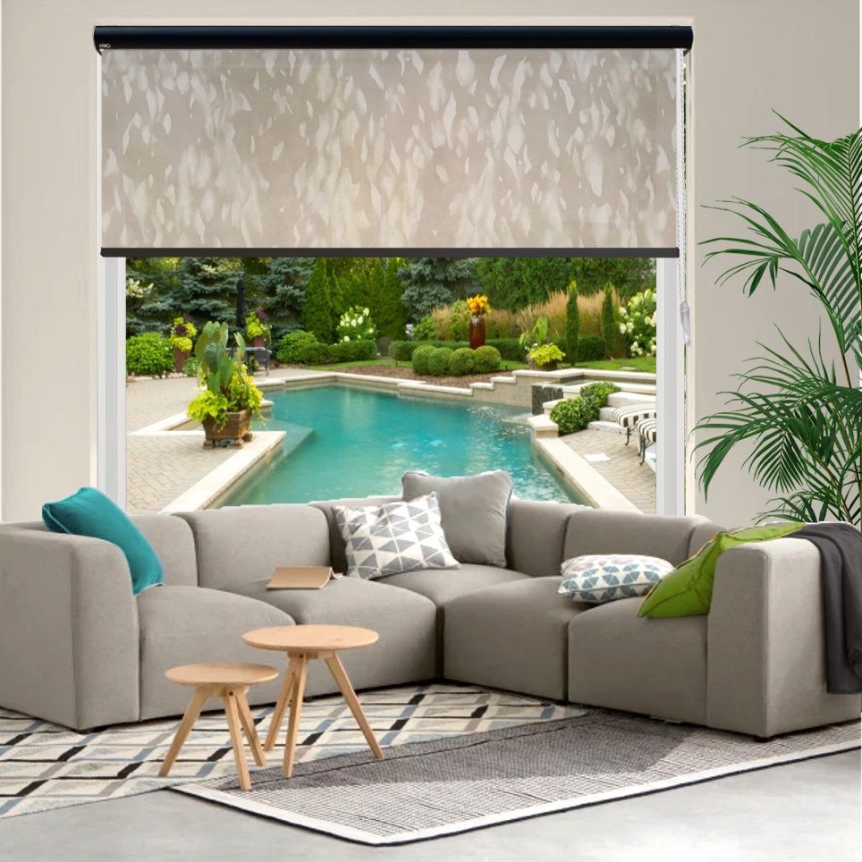HEWO Rolgordijn dessin semitransparant cloud beige product afbeelding