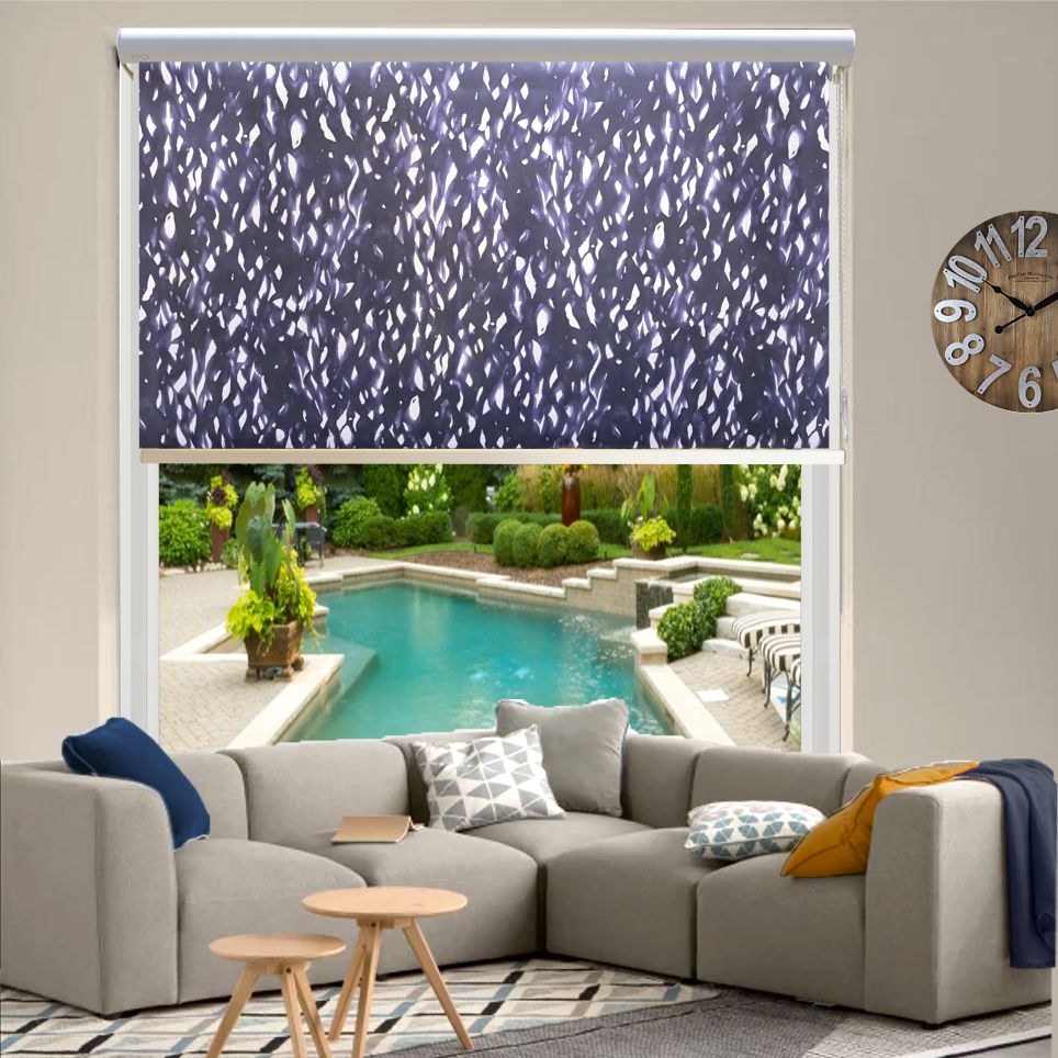HEWO Rolgordijn dessin semitransparant cloud blauw product afbeelding