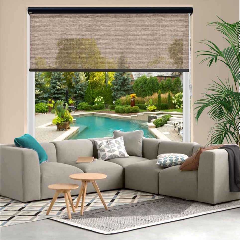 HEWO Rolgordijn cosy screen mocca product afbeelding