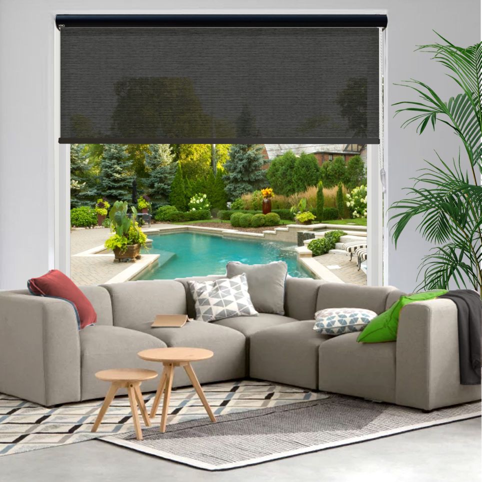 HEWO Rolgordijn cosy screen zwart product afbeelding
