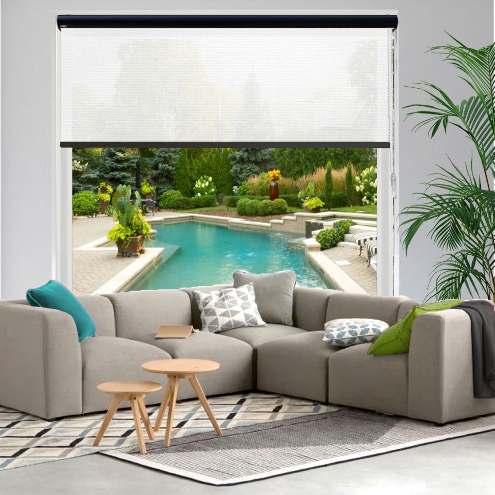 HEWO Rolgordijn pure screen wit product afbeelding