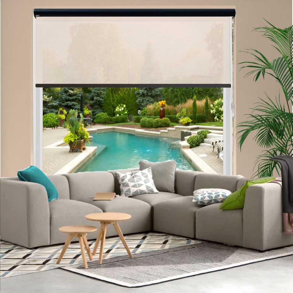HEWO Rolgordijn pure screen beige product afbeelding
