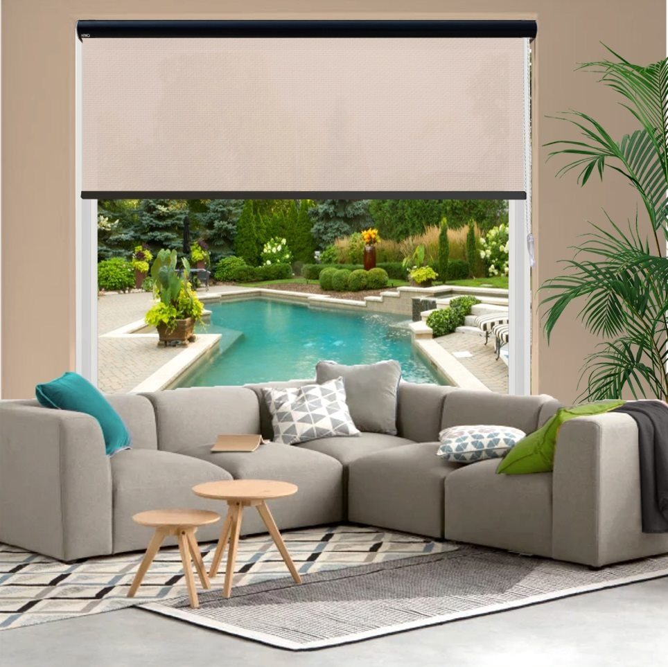 HEWO Rolgordijn pure screen greige product afbeelding