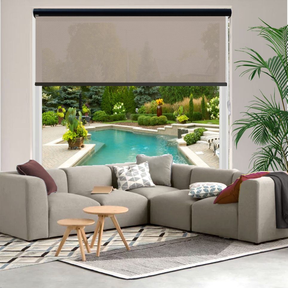 HEWO Rolgordijn pure screen d. taupe product afbeelding