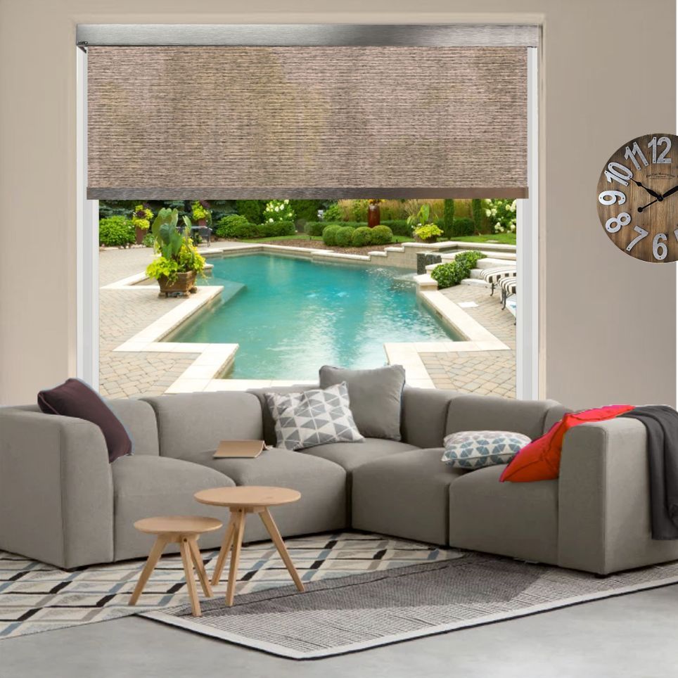 HEWO Rolgordijn glamorous semitransparant taupe product afbeelding