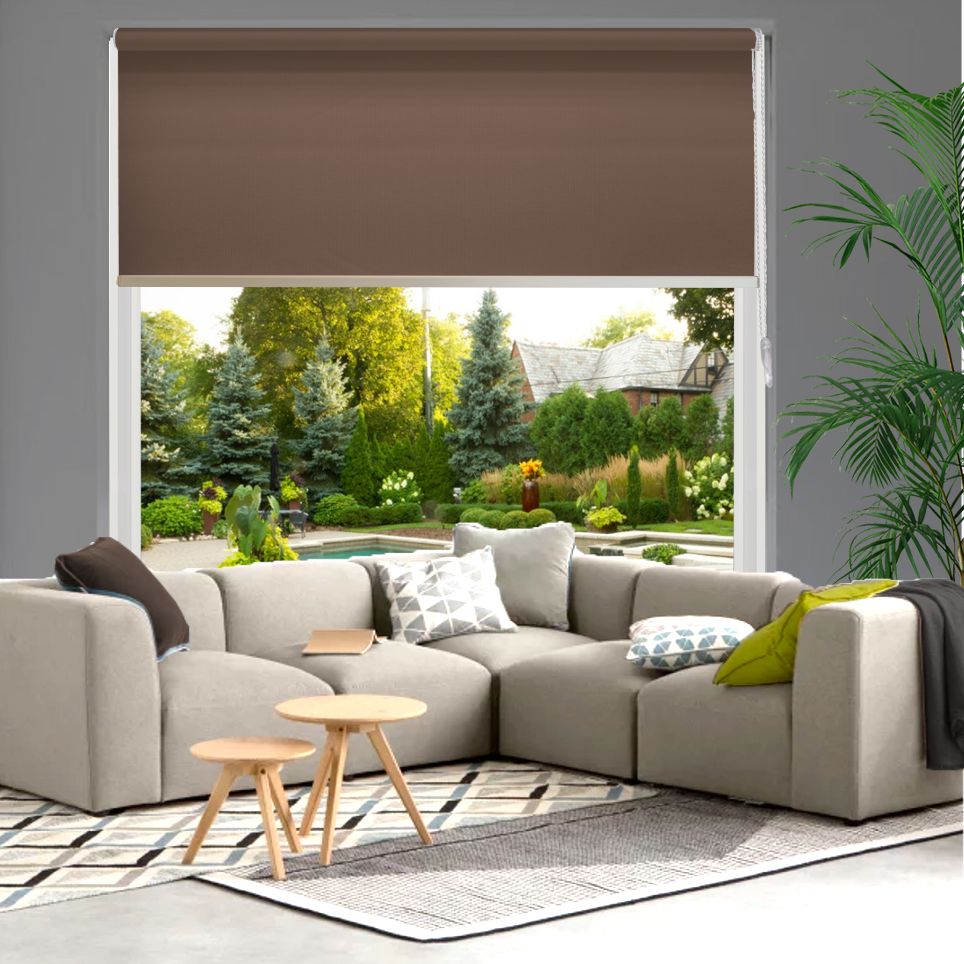 HEWO Rolgordijn standaard semitransparant taupe product afbeelding
