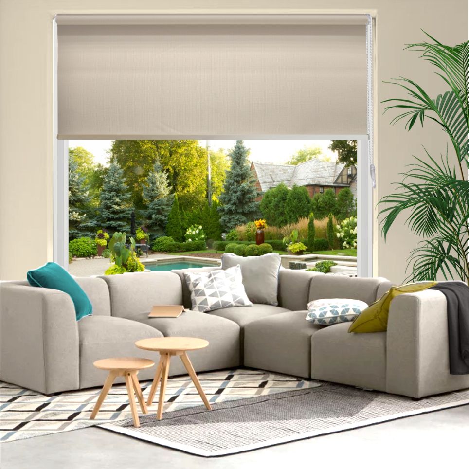 HEWO Rolgordijn velvet semitransparant bronze beige product afbeelding