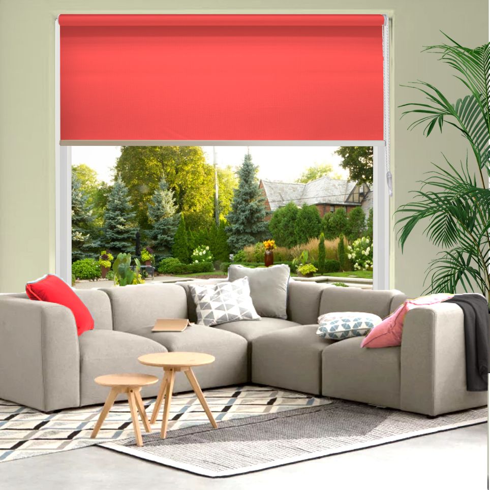 HEWO Rolgordijn velvet semitransparant red product afbeelding