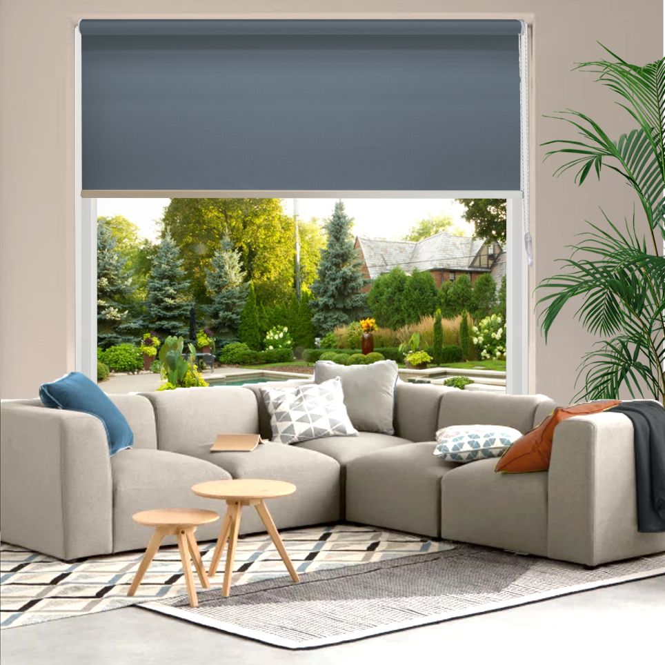 HEWO Rolgordijn velvet semitransparant blue product afbeelding
