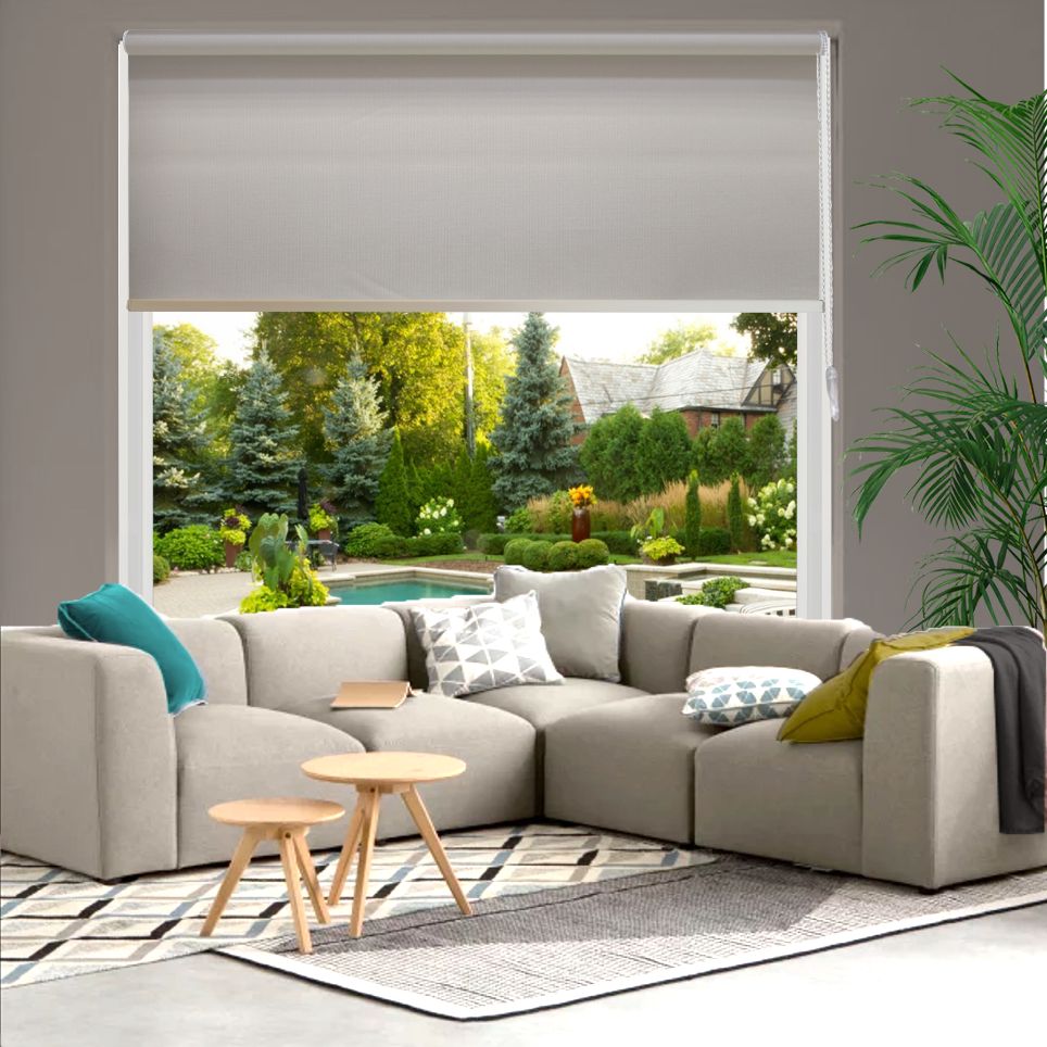 HEWO Rolgordijnvelvet semitransparant grey product afbeelding