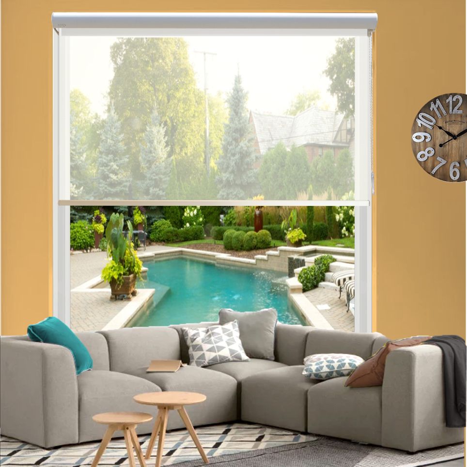 HEWO Rolgordijn batist transparant beige product afbeelding