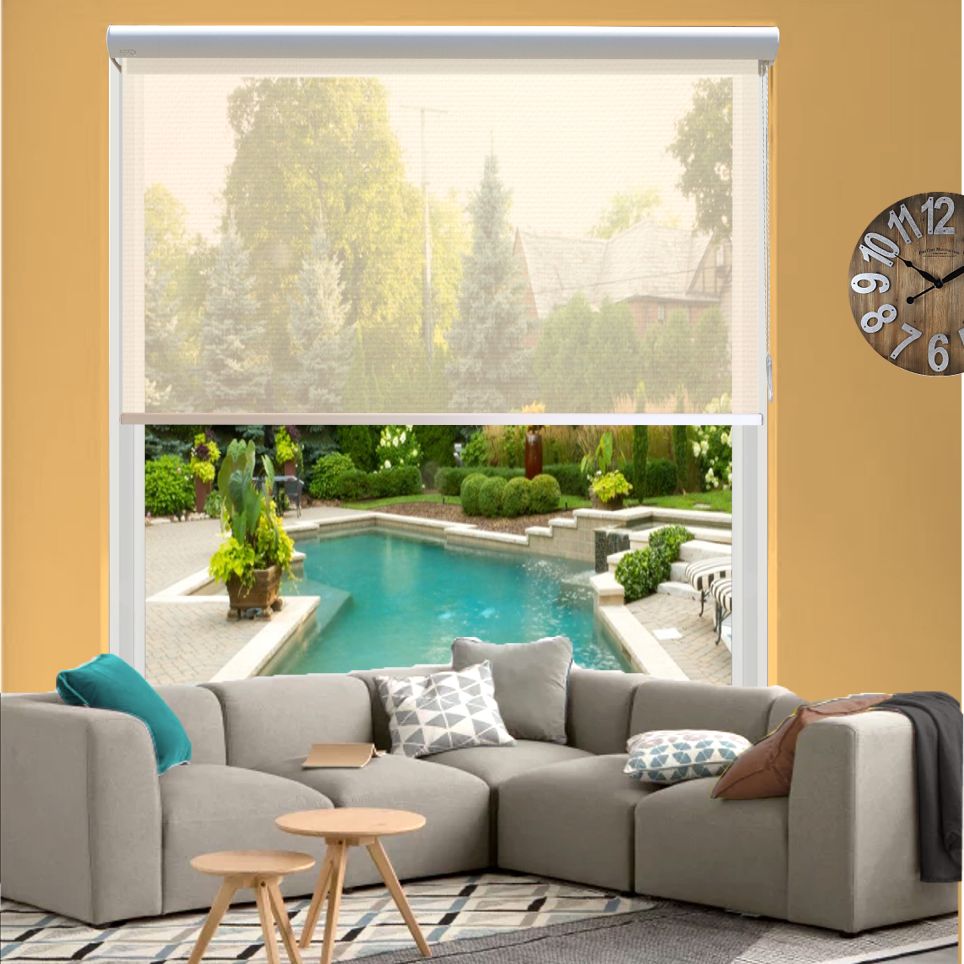 HEWO Rolgordijnceleste transparant beige product afbeelding