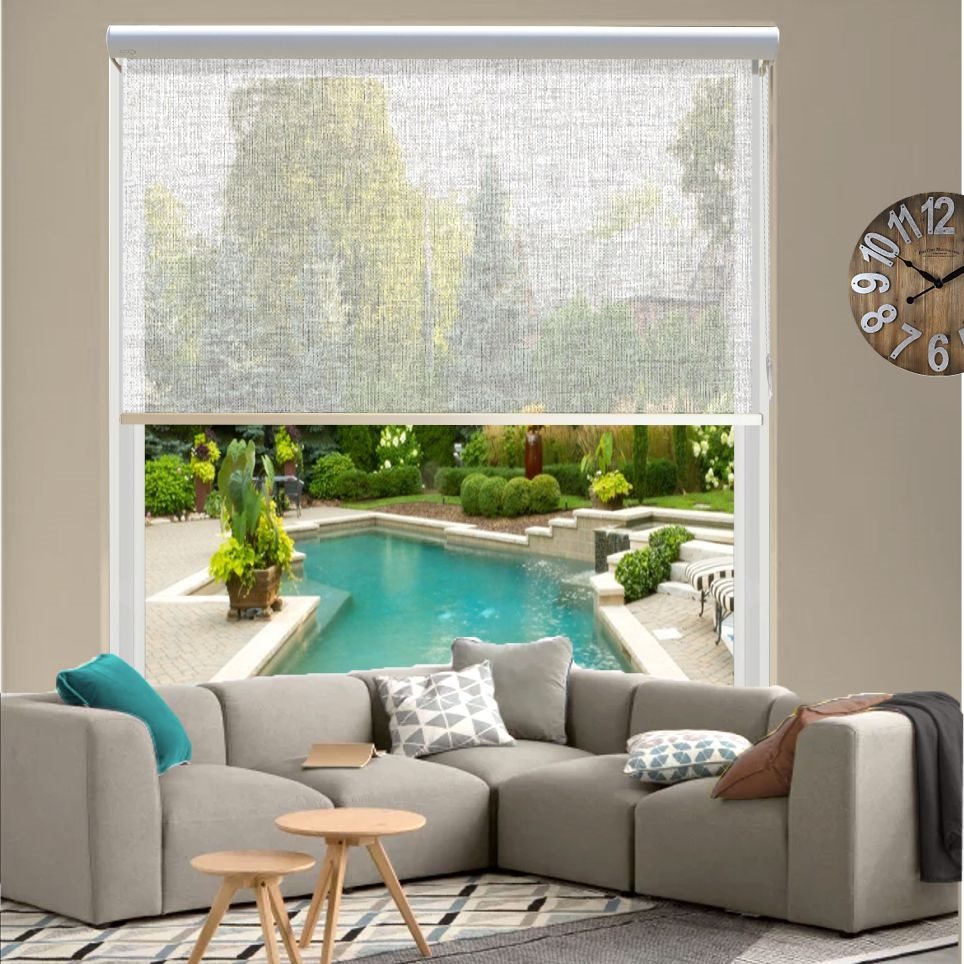 HEWO Rolgordijn laine transparant light grey product afbeelding
