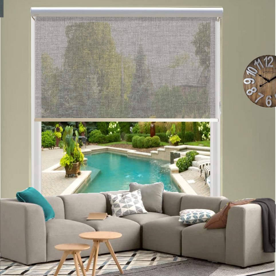 HEWO Rolgordijn laine transparant grey product afbeelding