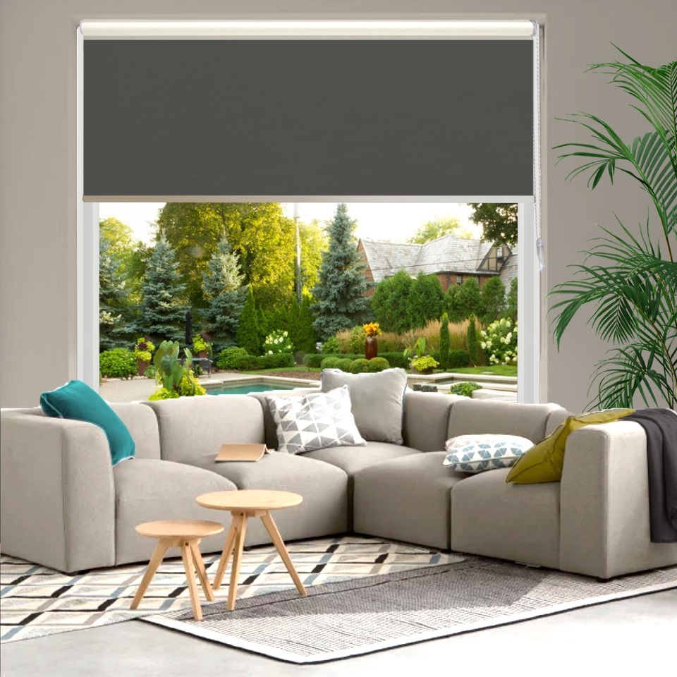 HEWO Smart Compact rolgordijn panama verduisterend grafiet product afbeelding