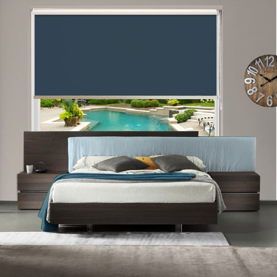 HEWO Rolgordijnfull colour verduisterend donker blauw product afbeelding
