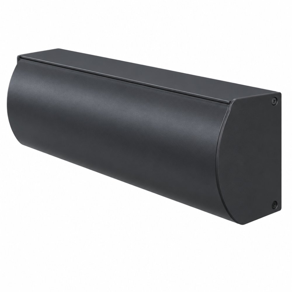 Cassette rolgordijn antraciet Ral 7021 Rond