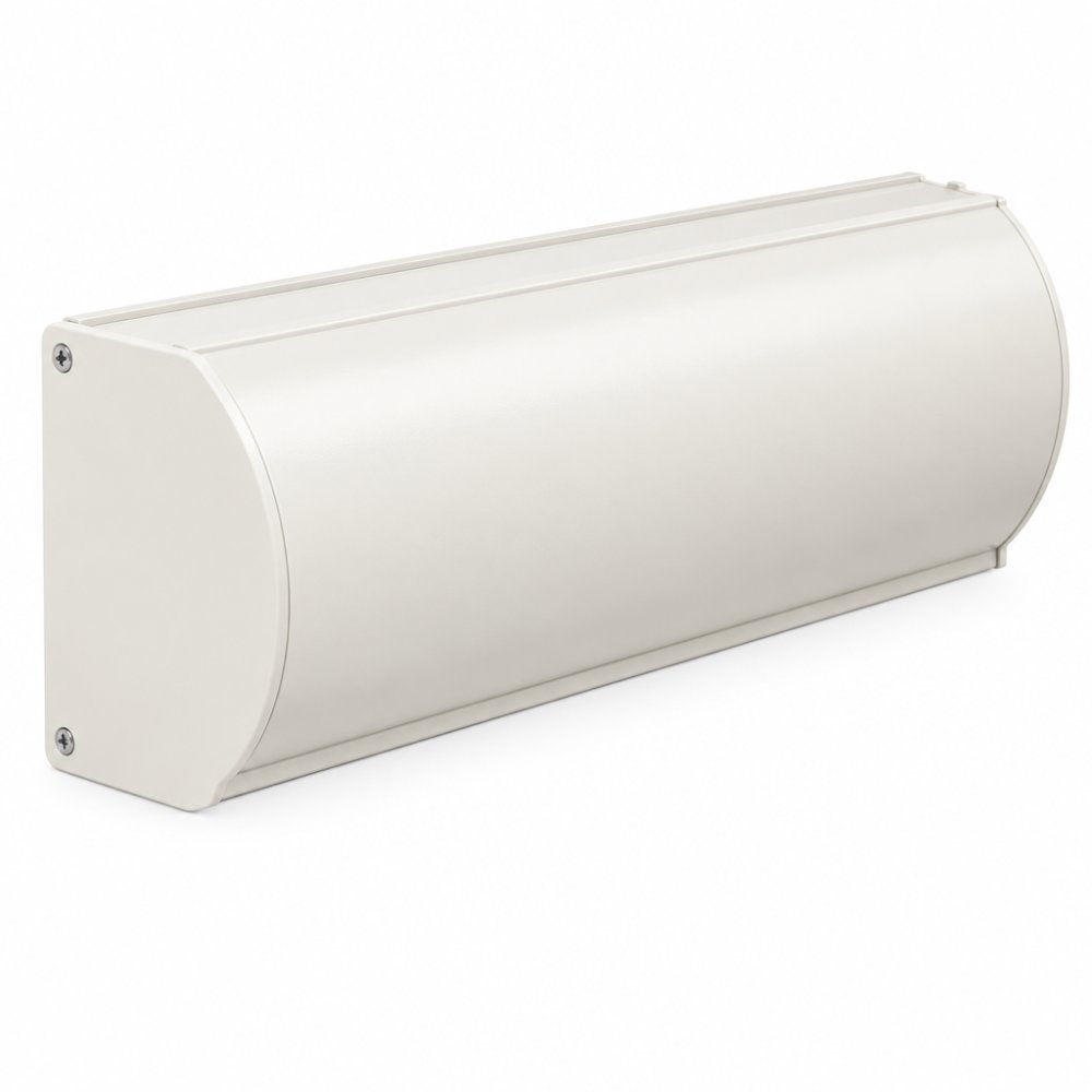 Cassette rolgordijn crÃƒÂ¨me Ral 9001 Rond